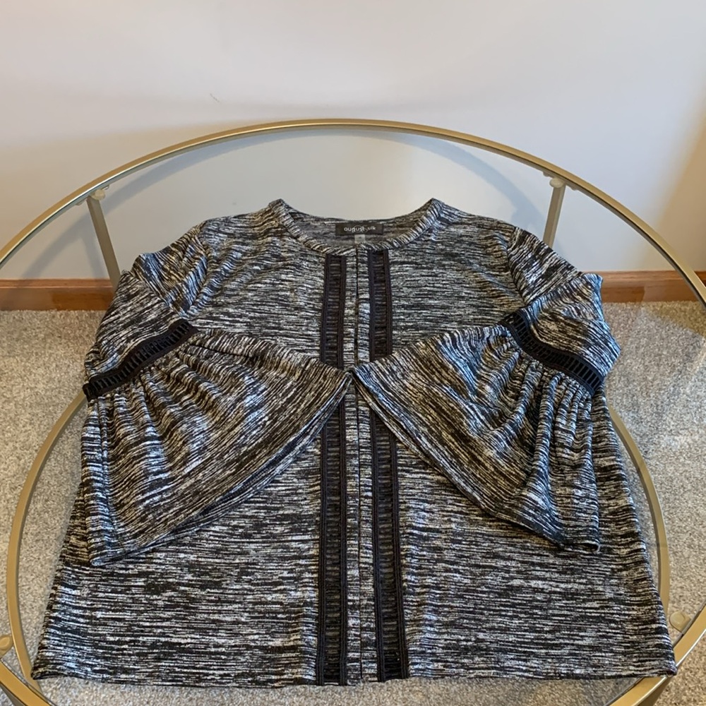 August Silk Open Front Jacket Size M - Picture 13 of 16